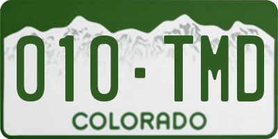 CO license plate 010TMD
