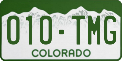 CO license plate 010TMG