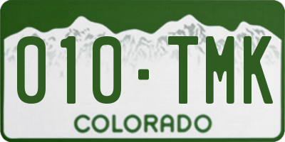 CO license plate 010TMK