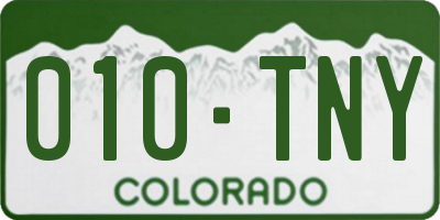 CO license plate 010TNY
