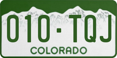 CO license plate 010TQJ