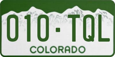 CO license plate 010TQL