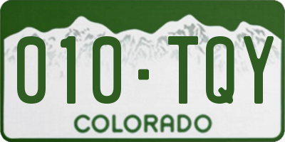 CO license plate 010TQY