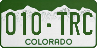 CO license plate 010TRC
