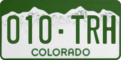 CO license plate 010TRH