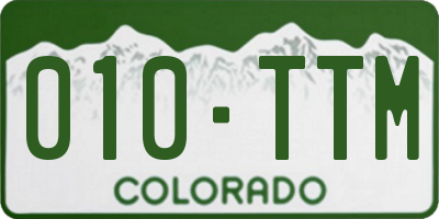 CO license plate 010TTM