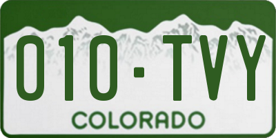 CO license plate 010TVY
