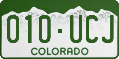 CO license plate 010UCJ