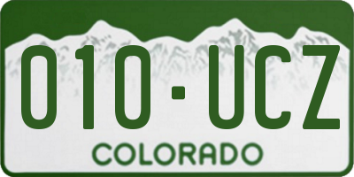 CO license plate 010UCZ