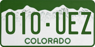 CO license plate 010UEZ
