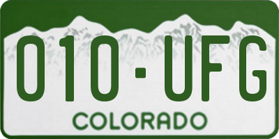 CO license plate 010UFG