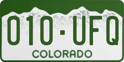 CO license plate 010UFQ