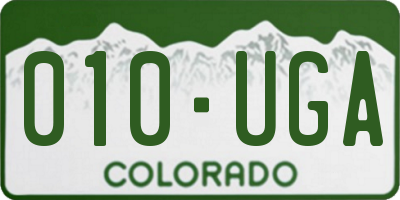 CO license plate 010UGA