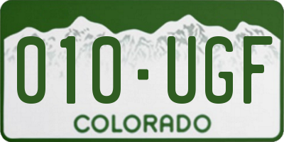 CO license plate 010UGF