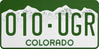 CO license plate 010UGR