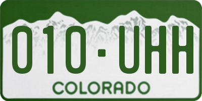 CO license plate 010UHH
