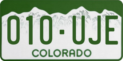 CO license plate 010UJE