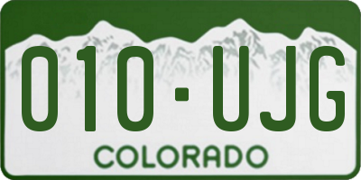 CO license plate 010UJG