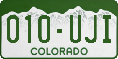 CO license plate 010UJI