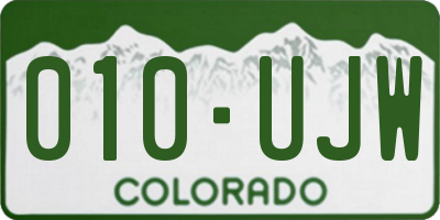 CO license plate 010UJW