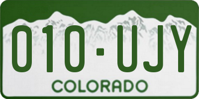 CO license plate 010UJY