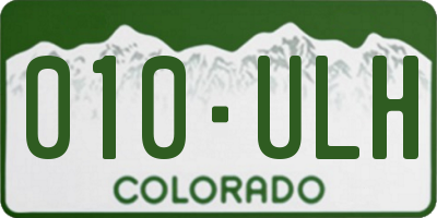 CO license plate 010ULH