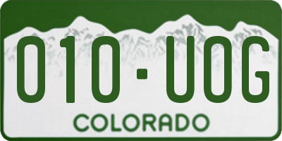 CO license plate 010UOG