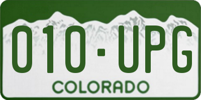 CO license plate 010UPG