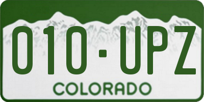 CO license plate 010UPZ