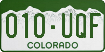 CO license plate 010UQF