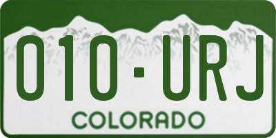 CO license plate 010URJ