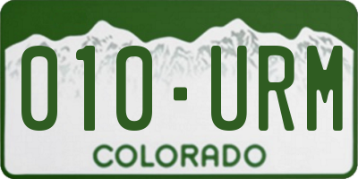 CO license plate 010URM