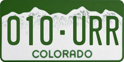 CO license plate 010URR