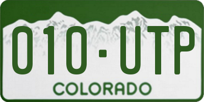 CO license plate 010UTP