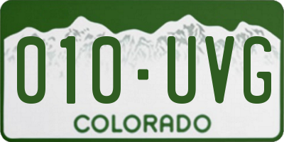 CO license plate 010UVG