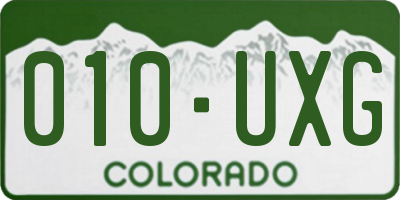 CO license plate 010UXG