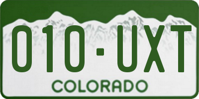 CO license plate 010UXT