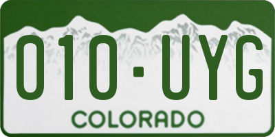 CO license plate 010UYG
