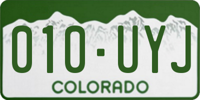 CO license plate 010UYJ