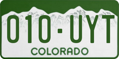 CO license plate 010UYT