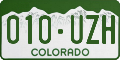 CO license plate 010UZH