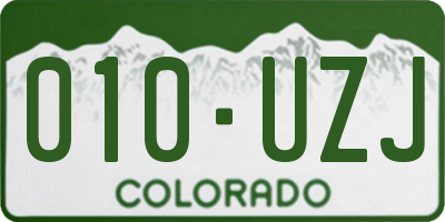 CO license plate 010UZJ