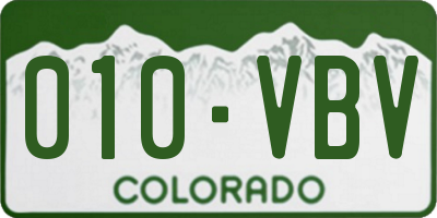 CO license plate 010VBV