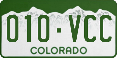 CO license plate 010VCC
