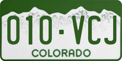 CO license plate 010VCJ