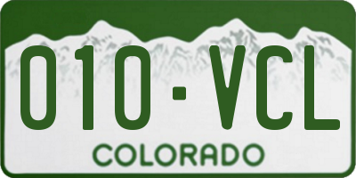 CO license plate 010VCL