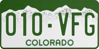 CO license plate 010VFG