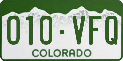 CO license plate 010VFQ