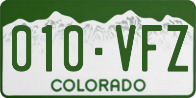 CO license plate 010VFZ