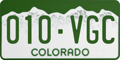 CO license plate 010VGC
